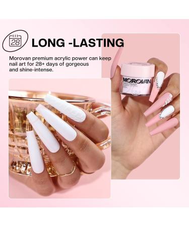 Morovan Acrylic Nail Set Starter Kit - Complete 3 Color Acrylic Powder & Brushes for Beginners - Professional Multicolored Nail Art - Buy Online on GoSupps.com