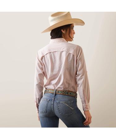 ARIAT Women's Venttek Stretch Shirt - X-Small Coral Blush/White Check - Buy Online on GoSupps.com