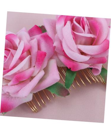 DOITOOL Kids Hair Accessories Bridal Headpiece Bridal Hair Comb Rose Flower Comb Crazy Hair Day Wedding Headpiece for Bride Red Rose Garland Floral Comb Tiara Pink Roses Child Fork Comb - Buy Online on GoSupps.com