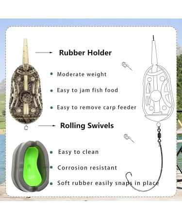 Method Feeder Set | 6-Piece Inline Fishing Feeder for Carp | 20g 30g 40g 50g 60g Accessories | Premium Fishing Gear - Buy Online on GoSupps.com