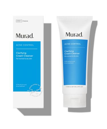 Murad Acne Control, Clarifying Cream Cleanser - Anti-Aging Time Release Face Cleanser - Encapsulated Salicylic Acid Cleanser for Blemish-Prone Skin - Calming & Soothing Facial Cleanser, 6.75 Fl Oz 6.75 Fl Oz (Pack of 1)