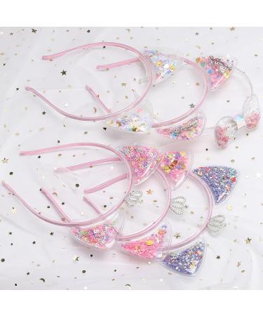 Tbestmax 6 Cat Ear Headbands for Party Costume and Daily Decorations - 6 Pcs Plastic Hair Hoops for Women and Girls - Buy Online on GoSupps.com