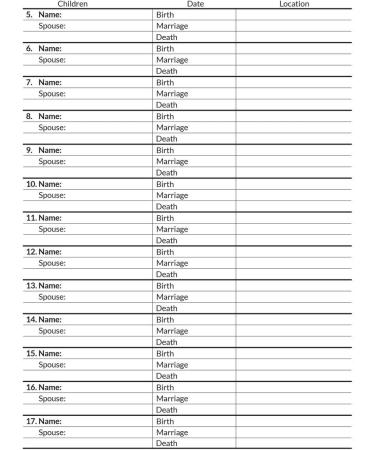 Large Print Family Group Sheets for Ancestry (30 Sheets) - Archival Quality Genealogy Forms - Buy Online on GoSupps.com