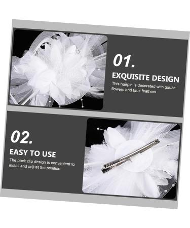 OFFSCH 1pc Hat Barrette Bride Hair Clip Womens Headbands Party Veil Headband Bride Headband Women Fascinator Hat Creative Hairpins Women's White Wedding Artificial Top Hat One Size White - Buy Online on GoSupps.com