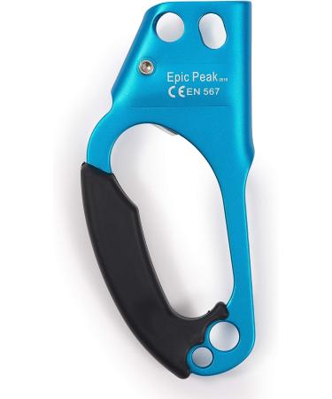 EPIC PEAK Right Hand Ascender | Strong Climbing Equipment with Ergonomic Rubber Handle | For 8-12mm Rope | Sport Climber, Arborist, Mountaineering Safety Tool - Buy Online on GoSupps.com