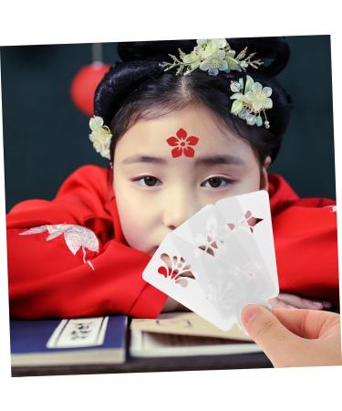 BELLIFFY 1 Set Hanfu Forehead Patch Facial Painting Stencils Birth Stencil Face Paint White Pvc - Buy Online on GoSupps.com