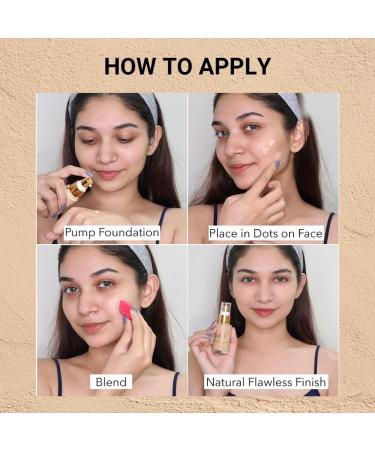 I-b'a Pure Skin Liquid Foundation - Natural Beige 30ml | Full Coverage l Long Lasting | Lightweight l Oil Free Dewy Finish | SPF 15 | Halal Certified & Vegan Makeup - Buy Online on GoSupps.com