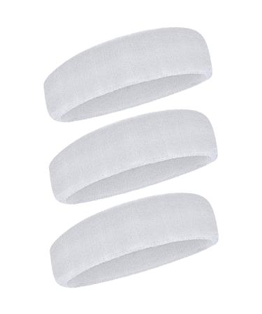 3 pack of sports headband welding band for men and women elastic hair band non slip moisture wicking athletic cotton headband for sport - Buy Online on GoSupps.com