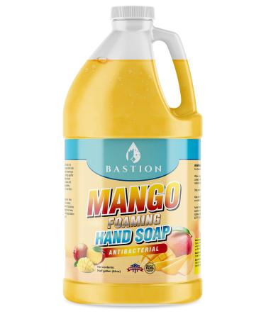 Antibacterial Hand Soap - Mango Foaming Hand Wash - 1/2 Gallon (64 oz.) Bulk. Refill Jug. Mango Scented. Non-toxic. Made in the USA. Mango 64 Ounce (Pack of 1)
