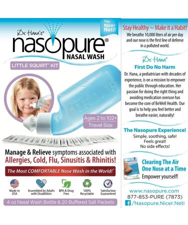 Nasopure Little Squirt Nasal Wash System - 1 Kit for Effective Nasal Relief - Buy Online on GoSupps.com