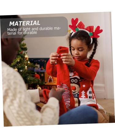 Beaupretty 1 set fabric red plastic Antler Xmas Hairbands Christmas Headbands Xmas Accessories Xmas Antler Headwear - Buy Online on GoSupps.com