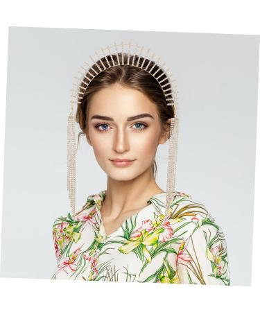 FOYTOKI Rhinestone Tassel Headband Long Tassel Headband Headwear Accessories Women Head Chain Rhinestone Hair Hoop Premium Tassel Head Chain Durable Rhinestone Headpiece - Buy Online on GoSupps.com