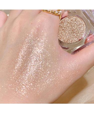 Erinde Shimmer Glitter Eyeshadow Palette - Korean Eye Makeup - Metallic Pigmented Color - Sparkle Silver Champagne Gold - Ultra-Blendable - 03 - Buy Online on GoSupps.com
