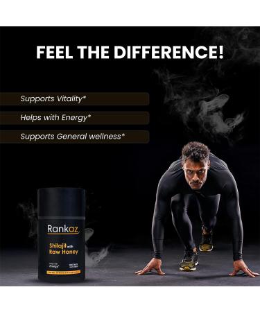 Rankaz Natural Shilajit Honey Sticks Organic - 30 Sticks Shilajit Honey Fulvic Acid and Trace Minerals - Buy Online on GoSupps.com