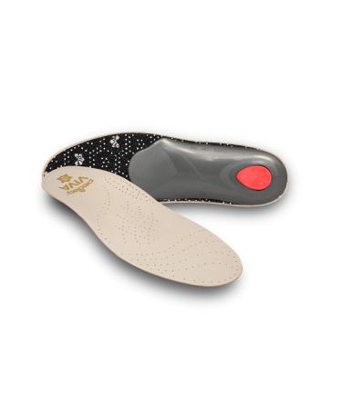 Pedag Viva | Leather Arch Support Inserts | Handmade in Germany | Plantar Fasciitis Relief | Heel Cushion | Activated Charcoal Odor Control | Metatarsal Support Pad | Tan | Men US 11/ EU 44 Men US 11/ EU 44 VIVA