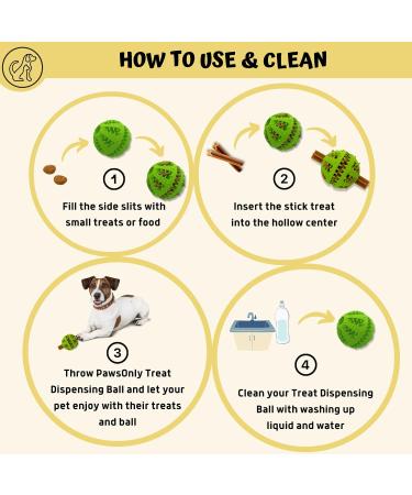 Pawsonly Dog Ball for Small & Big Dogs | Natural Rubber Feeding & Dental Care Toy | Puppy Intelligence Ball (6 cm Green) - Buy Online on GoSupps.com