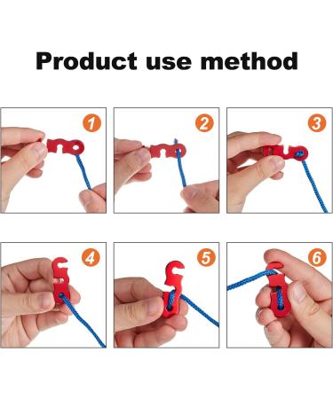 SATINIOR Aluminum Guyline Tensioners - 20 Pack | Tent Rope Adjusters for Camping & Hiking - Buy Online on GoSupps.com
