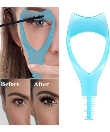Mascara Shield | Mascara Guard Tool Reusable Eyelash Mascara Shield Guard Eyelashes Tool Handheld Eyelash Comb Lash Separator Tool for Makeup Upper And Lower Eyelashes Blue - Buy Online on GoSupps.com