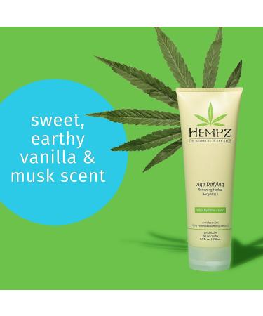 Hempz Age Defying Renewing Herbal Body Wash 8.5 oz with Shea Butter & Ginseng - Anti-Aging Fragranced Shower Gel with Hemp Seed Oil & Algae - Sensitive Skin Care - Buy Online on GoSupps.com