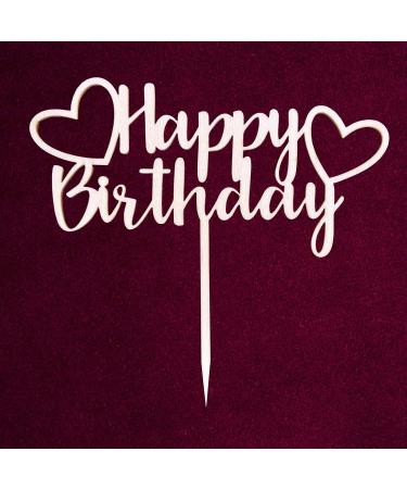 Personalized Wooden Cake Topper - Custom Name Birthday Wedding Baptism & Communion Cake Decoration - Buy Online on GoSupps.com