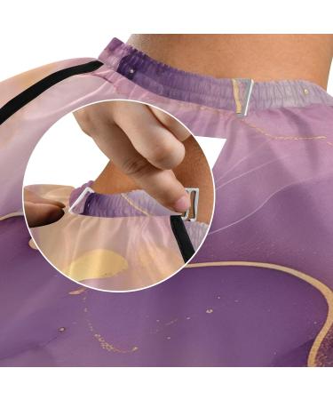 Shop Waterproof Barber Cape - Purple Marble & Cheetah Haircut Bib for Men | Unisex Hair Cutting Cape for Professional Hairdressers - Buy Online on GoSupps.com