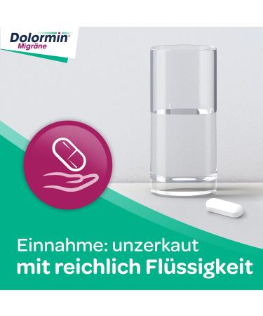 Dolormin Migraine - Effective Headache Relief for Migraine Attacks with & without Aura - 20 Tablets - Buy Online on GoSupps.com