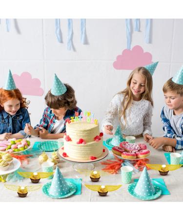 Pack of 100 Wings Ornaments Birthday Ornaments Glitter Wizard Cupcake Ornament for Magic Theme Parties Wedding Parties Birthday Baking Muffin Ornament (Gold) - Buy Online on GoSupps.com