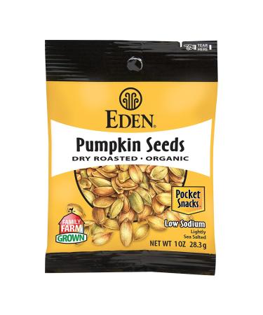 Eden Organic Pumpkin Seeds Pocket Snacks 1 oz (24-Pack Case) - Dry Roasted, Lightly Salted Pepitas - Buy Online on GoSupps.com