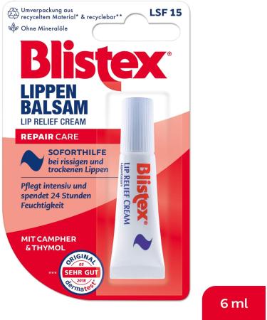 Blistex Lip Balm for Chapped & Dry Lips | 6 ml White | 1 Pack - Shop Internationally - Buy Online on GoSupps.com