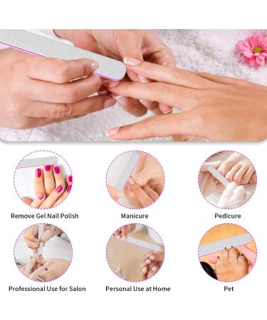 50pcs Nail Files 100/180 Grit Double Sided Emery Board for Acrylic and Natural Nails - Washable & Reusable - Ideal for Nail Salons - False Nails - Buy Online on GoSupps.com