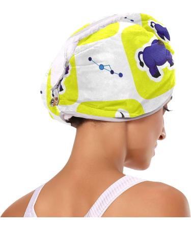 Buy Constellation Taurus Hair Towel 2 Pack | Super Absorbent Quick Dry Hair Turbans for Women & Girls - Perfect Hair Drying Solution - Buy Online on GoSupps.com