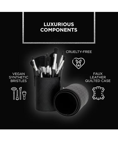 Shop Pure Cosmetics 10 Piece Quilted Brush Set | Premium Quality Brushes for Flawless Makeup | International Shipping Available - Buy Online on GoSupps.com