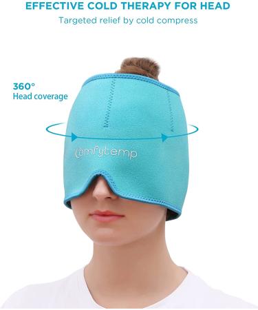 Comfytemp Migraine Relief Hat - Reusable Cold Therapy Cap for Headaches, Migraines, Sinus & Stress Relief - Buy Online on GoSupps.com