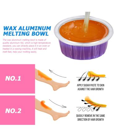 Minkissy 10-Piece Wax Melting Shell & Aluminum Film Wax Warmer Storage Kits for Men & Women - Purple - Buy Online on GoSupps.com