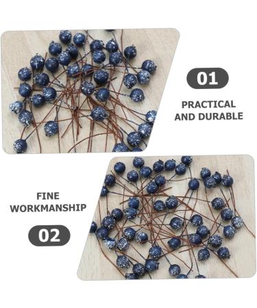 HOMSFOU 100pcs Simulation Blueberry Decoration Artificial Plants Flowers Artificial Berry Stem Embellishments for Crafting Fake Berry with Stem Fake Berry Twig Foam Christmas Small Fruit - Buy Online on GoSupps.com
