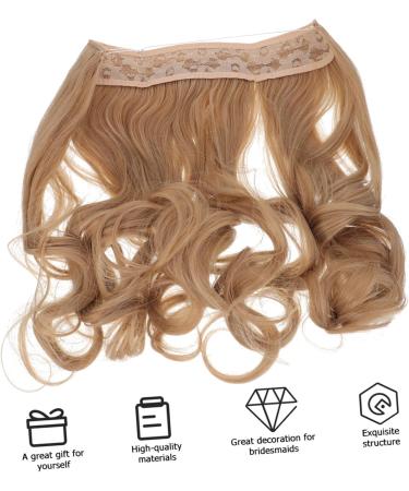 minkissy extension hair clips front lace hair piece hairpin wave hair clips for curls hairpiece wig clip invisible props girl fishing line bangs Hair piece scroll curly wig with bangs 40x16x0.6cm 27/613# - Buy Online on GoSupps.com