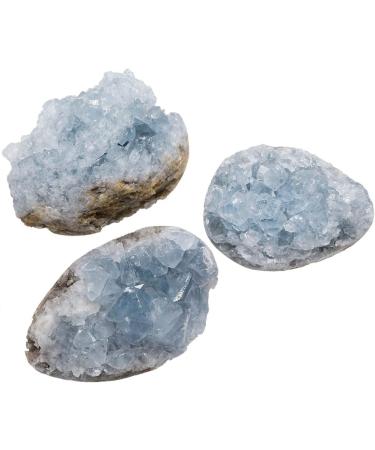 Natural Madagascar Geode Crystal Celestite Raw Stone Blue Geode Specimen Ornaments Crystal Stone Decor JIZTGEDM 100g - Buy Online on GoSupps.com