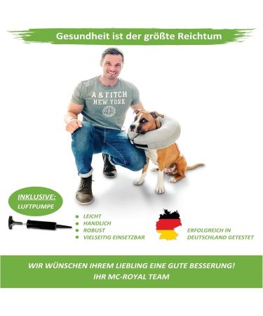 MC-Royal Premium Inflatable Dog & Cat Collar - Leak Protection Reliable Comfort - Size L - Best for Sore Necks & Injury Recovery - Buy Online on GoSupps.com