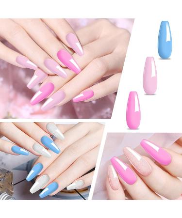Joytii Gel Nail Polish Kit with 82W UV Light | 6 Colors Set with Matte Top and Base Coat | Nail Art Manicure Tools - Pink Sky - Buy Online on GoSupps.com