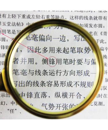 Magnifying Glasses for Hobbies Reading Magnifier 8 Times Handheld Magnifying Glass Reading Reading Magnifying Glass Gold-Plated Edge Wooden Handle 6cm7cm8cm Length 9cm Vision - Buy Online on GoSupps.com