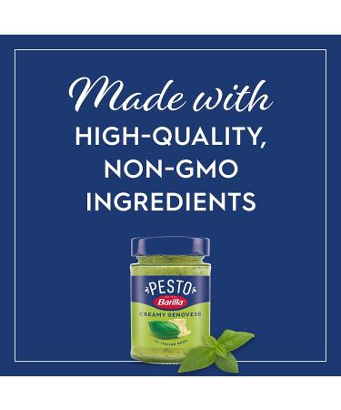 Barilla Creamy Genovese Pesto Sauce 6.2 oz Jar - Imported from Italy with Italian Basil & Cheeses - Non-GMO Pasta Sauce - Buy Online on GoSupps.com