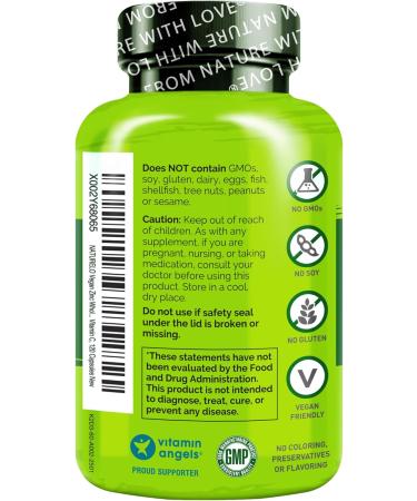 NATURELO Vegan Zinc Immune Support Capsules - Whole Food Complex with Vitamin C for Healthy Skin Hair and Nails - 120 Capsules Unflavored 120 Count (Pack of 1) - Buy Online on GoSupps.com