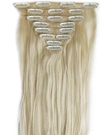 S-noilite 23 Inch Bleach Blonde Clip In Hair Extensions - 8pcs Full Head Set | Sexy Lady Fashion Choice in 60 Colours - Buy Online on GoSupps.com