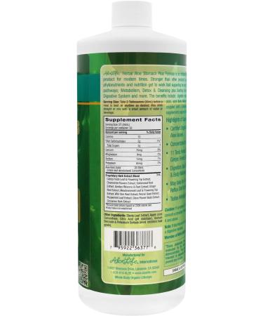 Aloe Life Stomach Plus Formula - Fast-Acting Digestive Tonic - 32oz Concentrate - Gluten-Free - Buy Online on GoSupps.com
