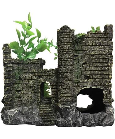 Slocme Medieval Harz Castle Aquarium Decoration | Unique Castle Landscape Ornament & Betta Shelter - Buy Online on GoSupps.com