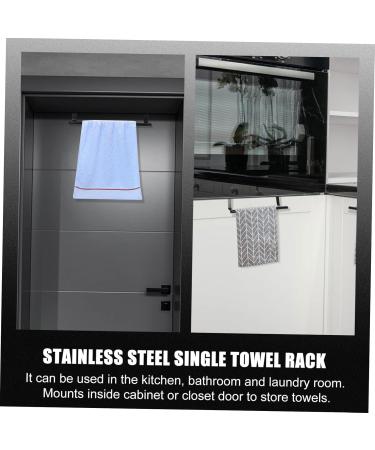 STOBAZA 6 Pcs Door Towel Rack Black Towel Rod Bathroom Towel Storage Hangers Individual Wall Hanging Simple Blackx3pcs 36X6.5X6.5CMx3pcs - Buy Online on GoSupps.com