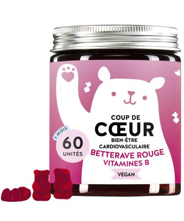 Beetroot Gummies - For Energy & Heart Health - With 200mg Beetroot Extract - Vitamin B12 B3 B1 & Q10 - 60 Units Vegan - Sugar Free - Bears with Benefits