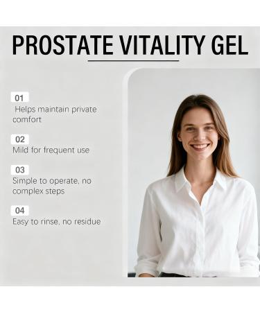 Prostate Vitality Gel for Men Gentle Freshness & Daily Comfort Support Mild Formula for Private Care Easy-Use Clean Gel 6g(3) - Buy Online on GoSupps.com
