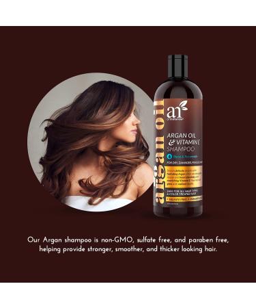 Artnaturals Argan Hair Growth Shampoo - 16 Fl Oz - Hair Loss Treatment for Men & Women - Biotin, Argan Oil, Keratin, Caffeine Infused - Buy Online on GoSupps.com