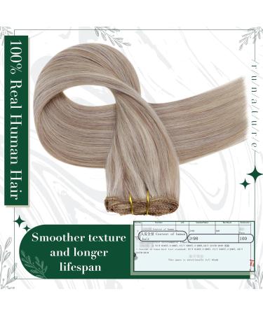 Runature Real Hair Extensions Clip Blonde Short 35cm - Seamless Remy Hair 3pcs 50g Color #19AP60 - Buy Online on GoSupps.com